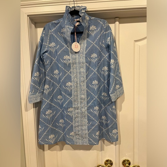 NWT Victoria Dunn Periwinkle Bloom Mini Dress - size M - Picture 9 of 9